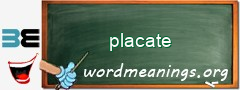 WordMeaning blackboard for placate